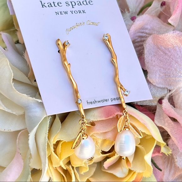 NWT! Kate Spade ♠️ Freshwater Pearl Drop Earrings - Picture 4 of 7